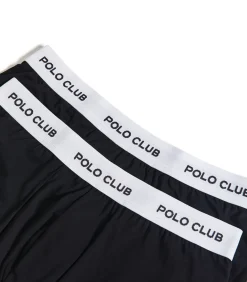 Pack met twee zwarte boxershorts met Polo Club-logo