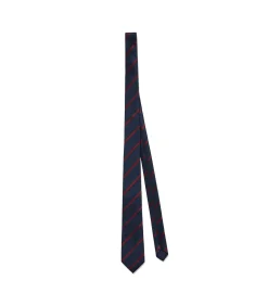 Pack met zijden stropdas en zakdoek met geborduurd Polo Club-detail