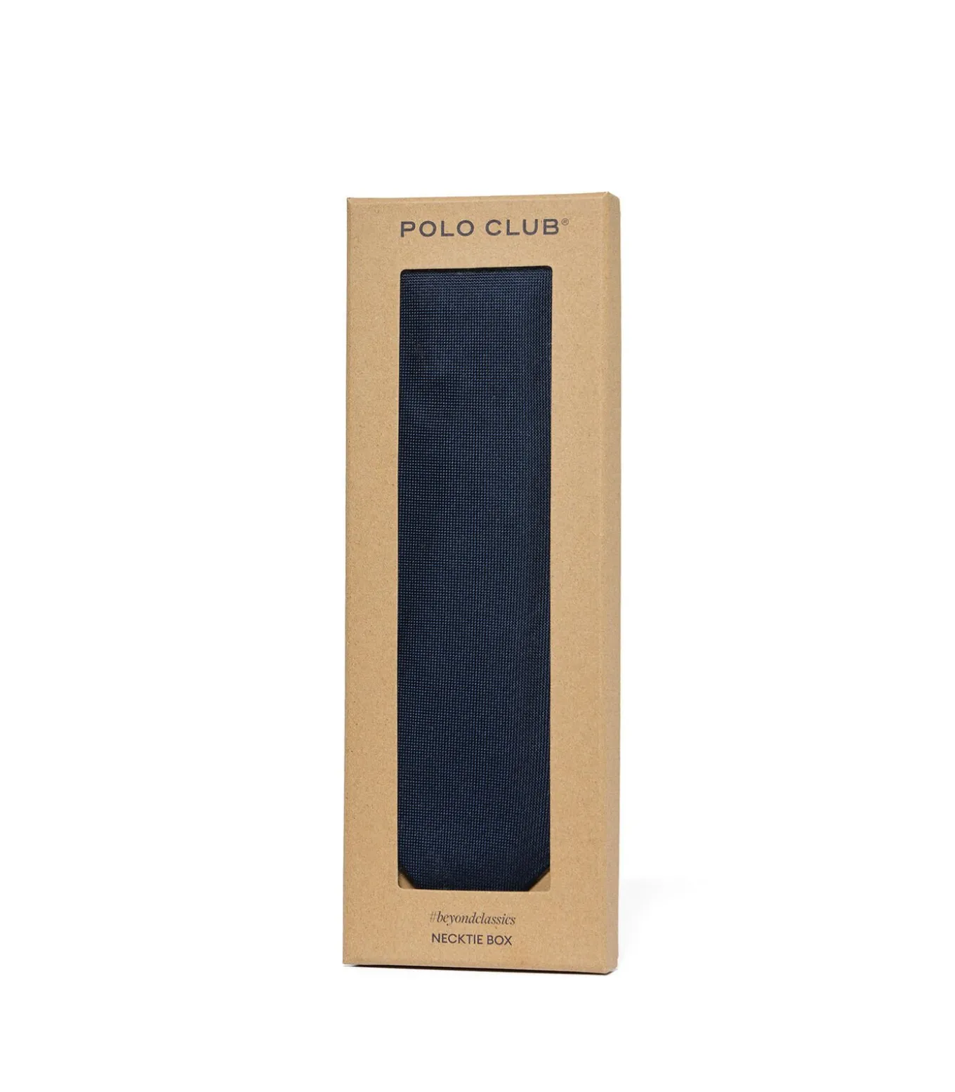 Pack met zijden stropdas en zakdoek met geborduurd Polo Club-detail