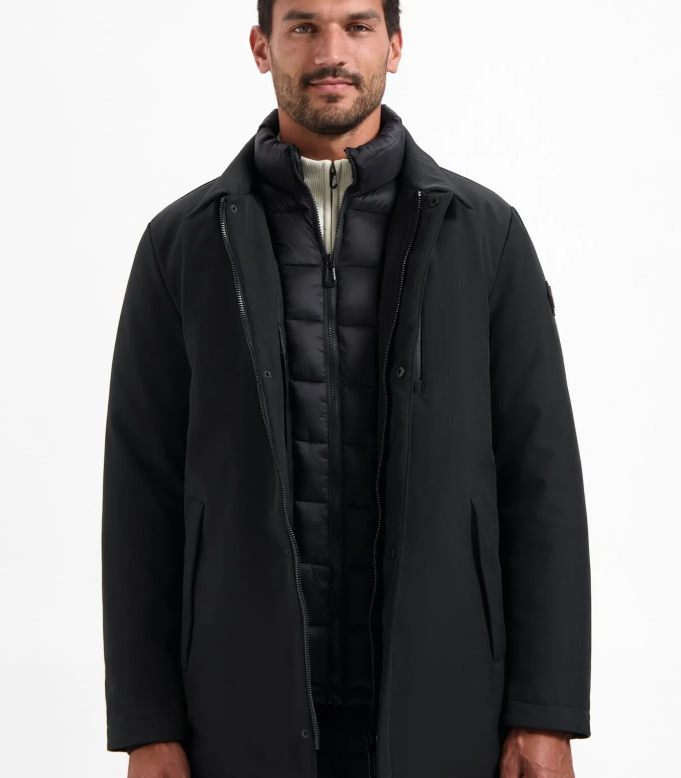 Parka met opstaande kraag