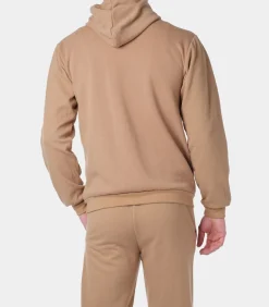 Piqué gebreid vest met capuchon
