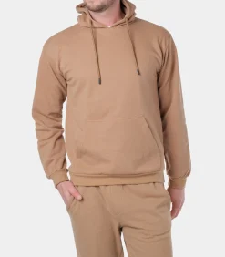 Piqué gebreide hoodie