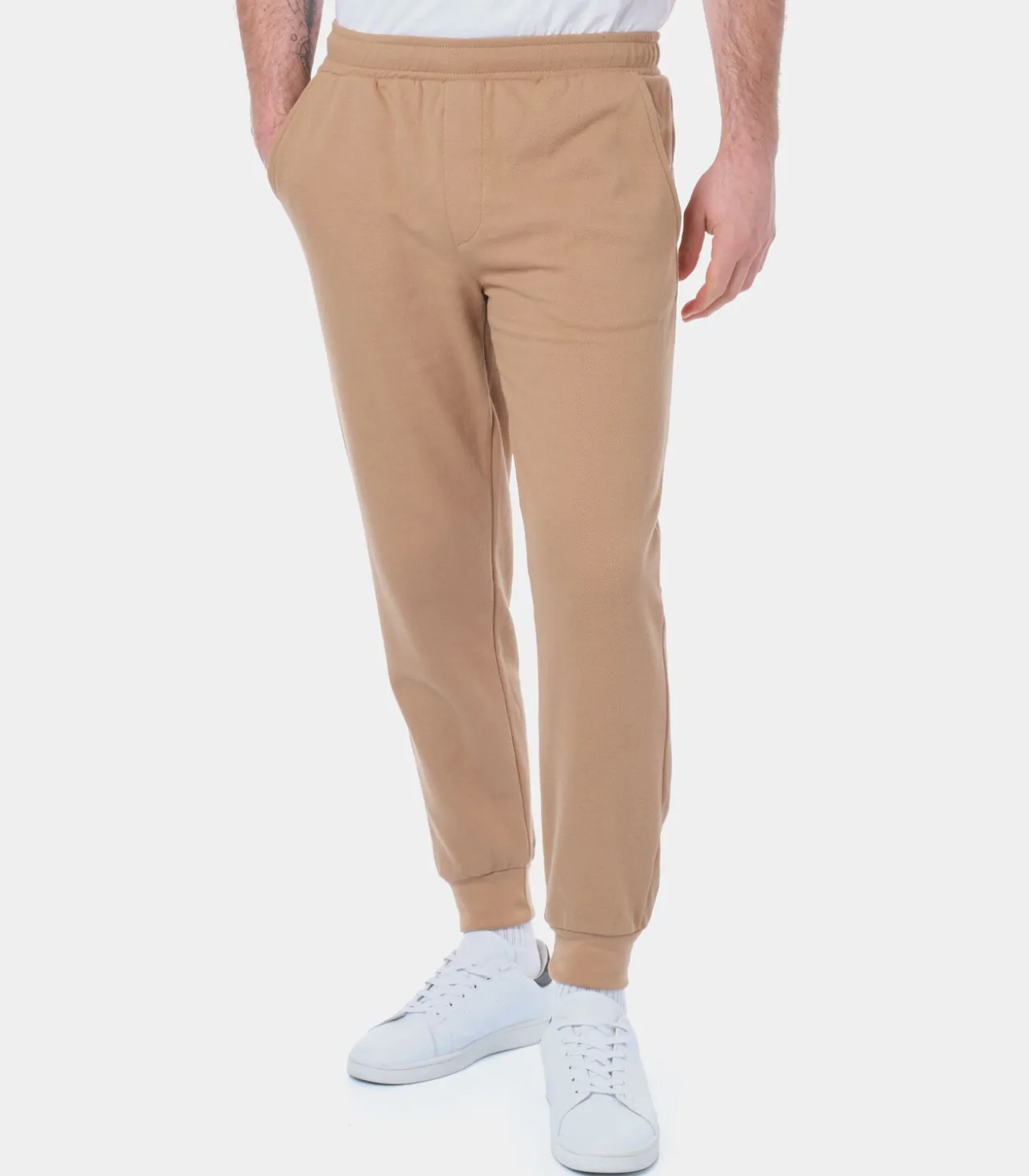Piqué gebreide joggingbroek