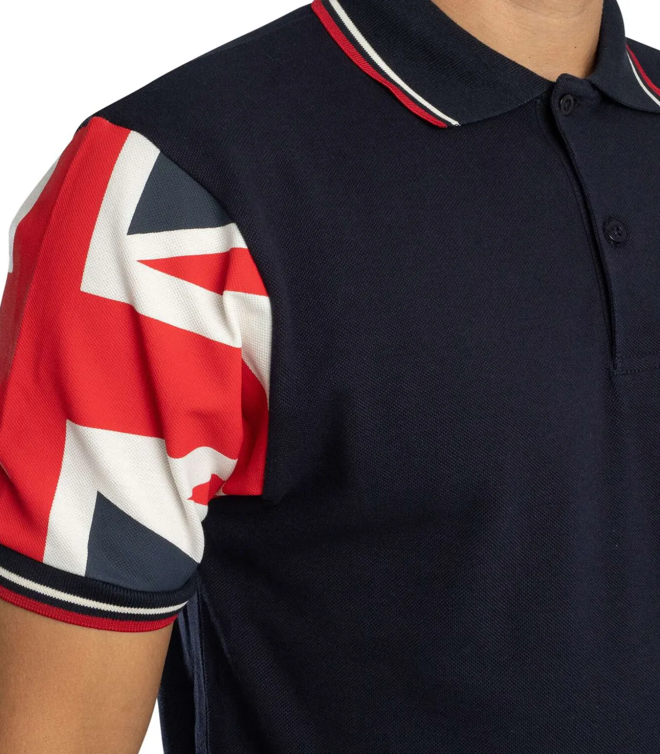 Piqué Poloshirt Met Vlagmouwen