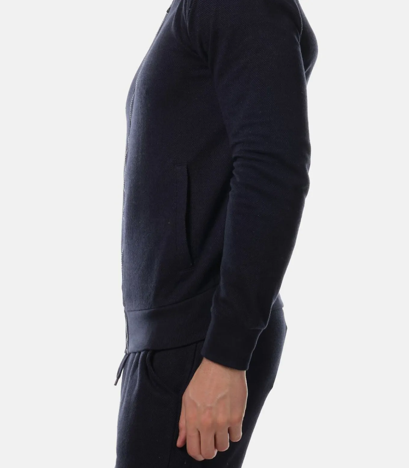 Piquégebreid vest met rits