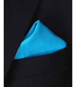 Pochet Zijde Turquoise F24