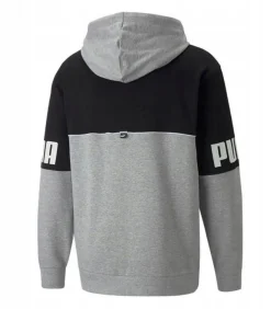 POWER - Hoodie Met Volledige Ritssluiting - Zwart