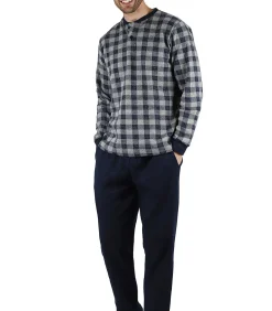 Pyjama broek met lange mouwen en topje Vichy