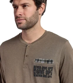 Pyjama broek top lange mouwen Never Give You Up