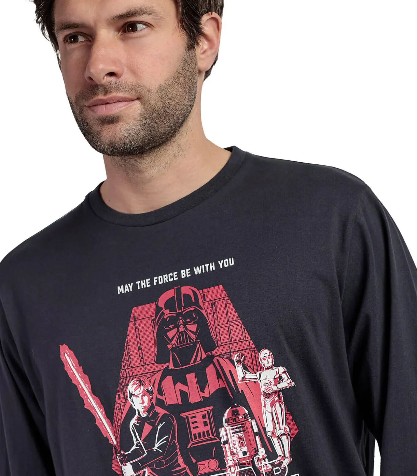 Pyjama broek top lange mouwen May The Force Star Wars