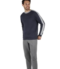 Pyjama loungewear broek en top met lange mouwen Solid