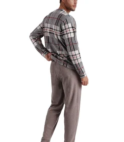 Pyjama loungewear broek en top met lange mouwen Tartan