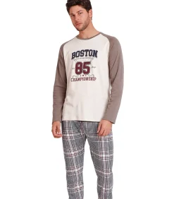 Pyjama outfit broek top lange mouwen Boston
