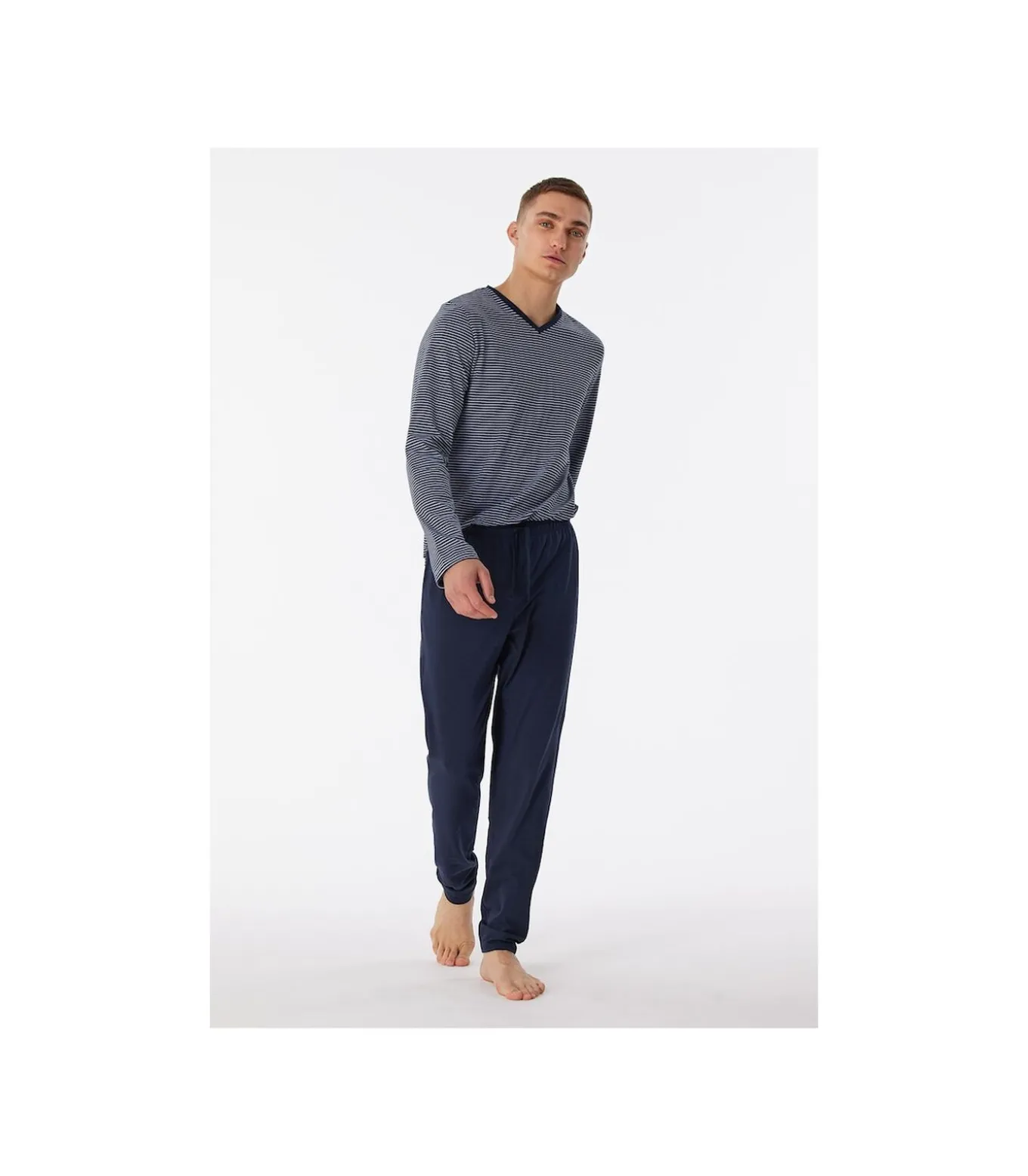 Pyjama Streep Blauw