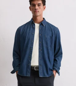 Regular denim overhemd