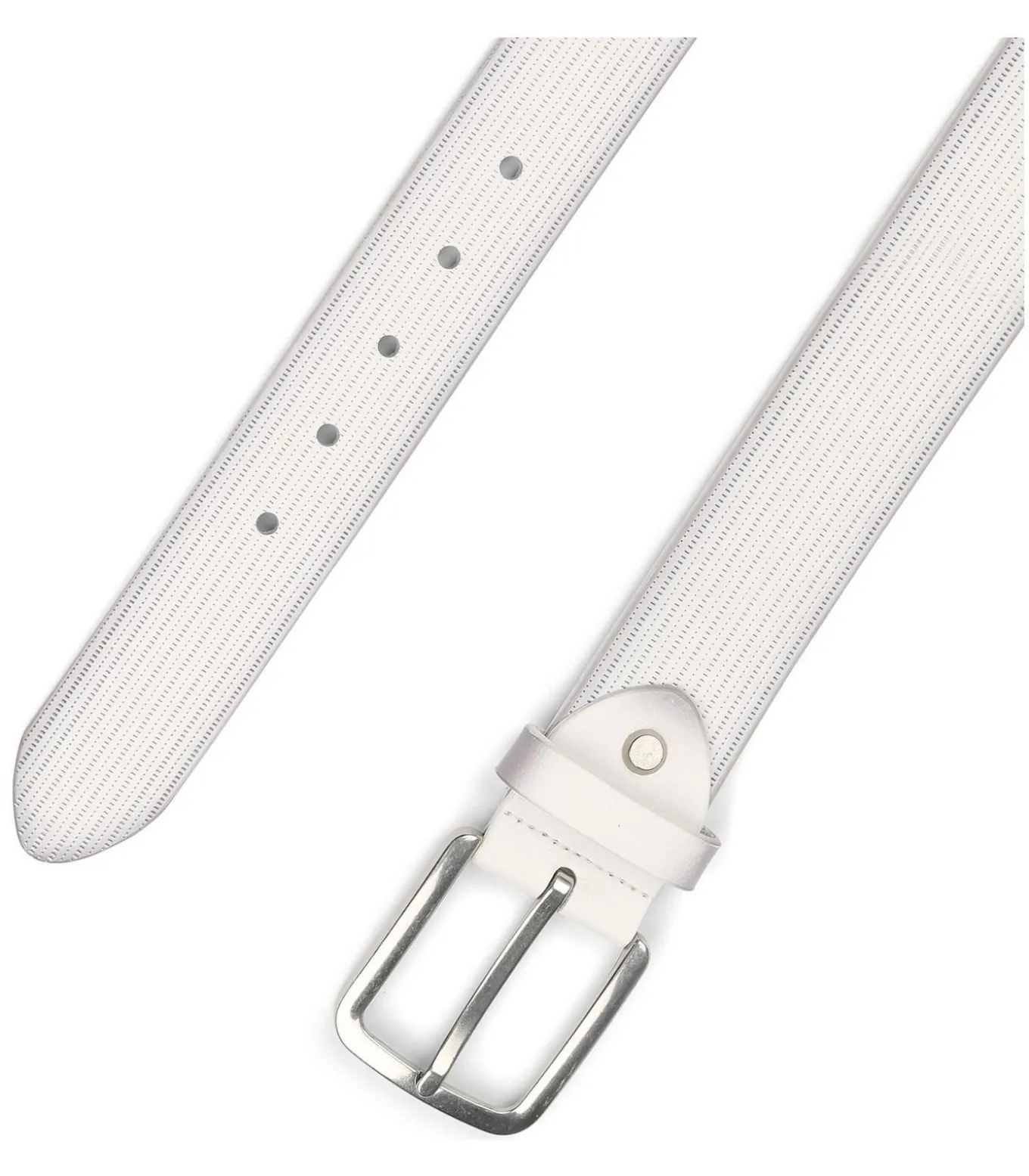 Riem Structuur Leer Wit