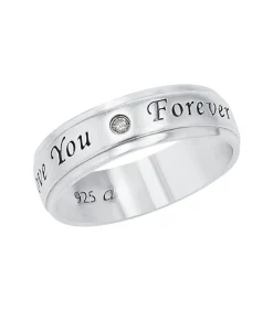 Ring für Damen und Herren, Unisex, 925 Sterling Silber, Zirkonia synth.