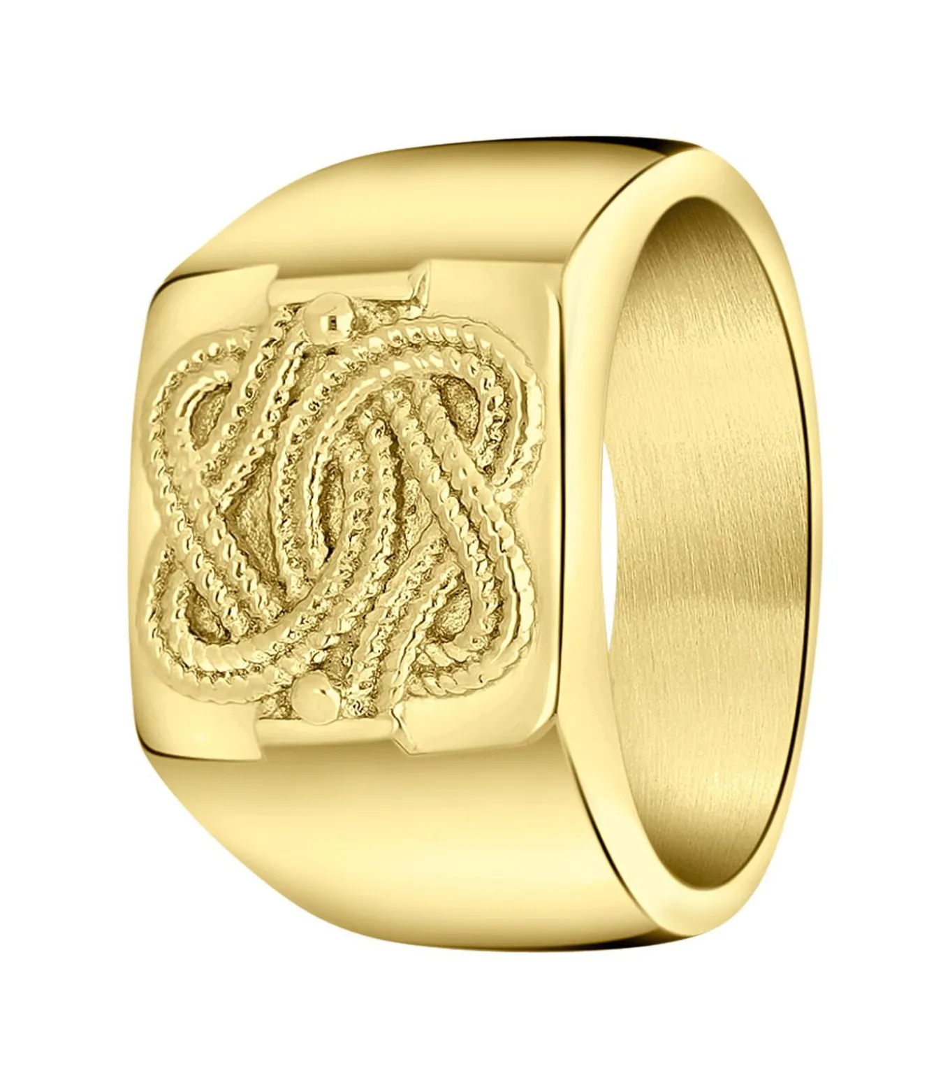 Ring Staal - goudkleurig