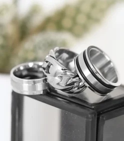 Ring Staal - zilverkleurig