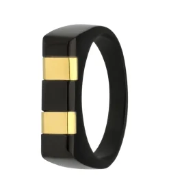 Ring Staal - zwart