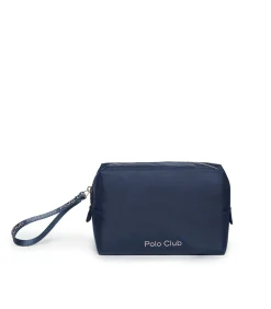 Roze en marineblauwe toilettas "Eden" met Polo Club-details