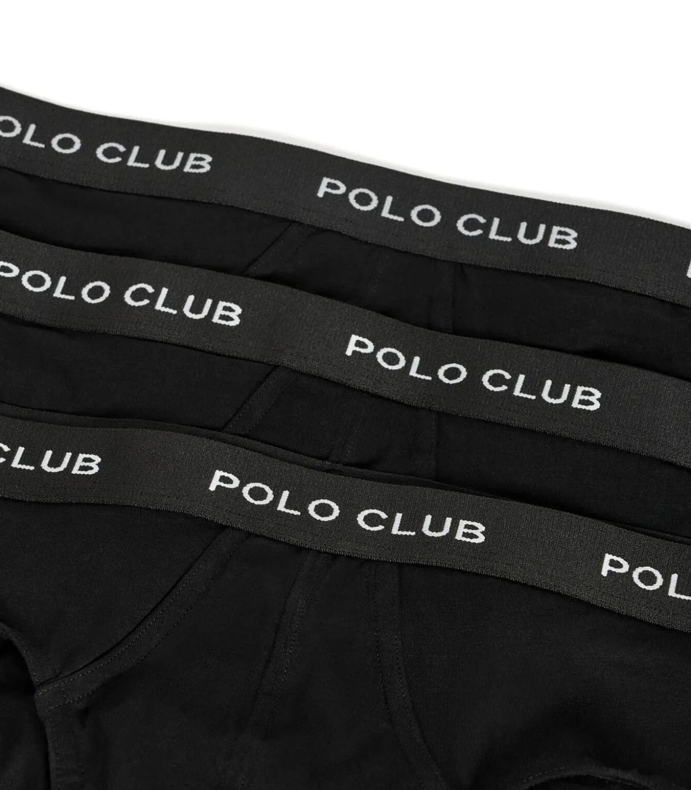 Set van drie zwarte slips met Polo Club-detail
