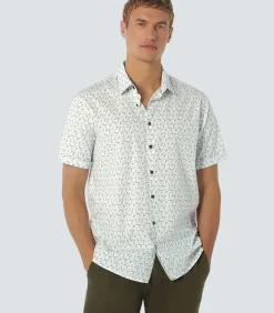 Shirt Korte Mouw Stretch Allover Bedrukt