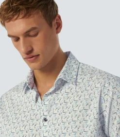 Shirt Korte Mouw Stretch Allover Bedrukt