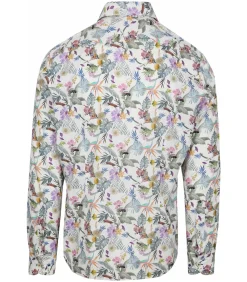 Shirt Linen/Cotton Flower Print Multicolour