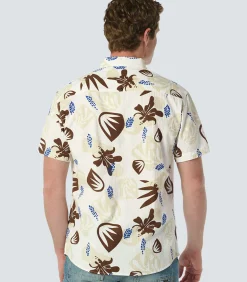 Shirt met resort kraag en seersucker stof - Stijlvolle toevoeging aan je garderobe