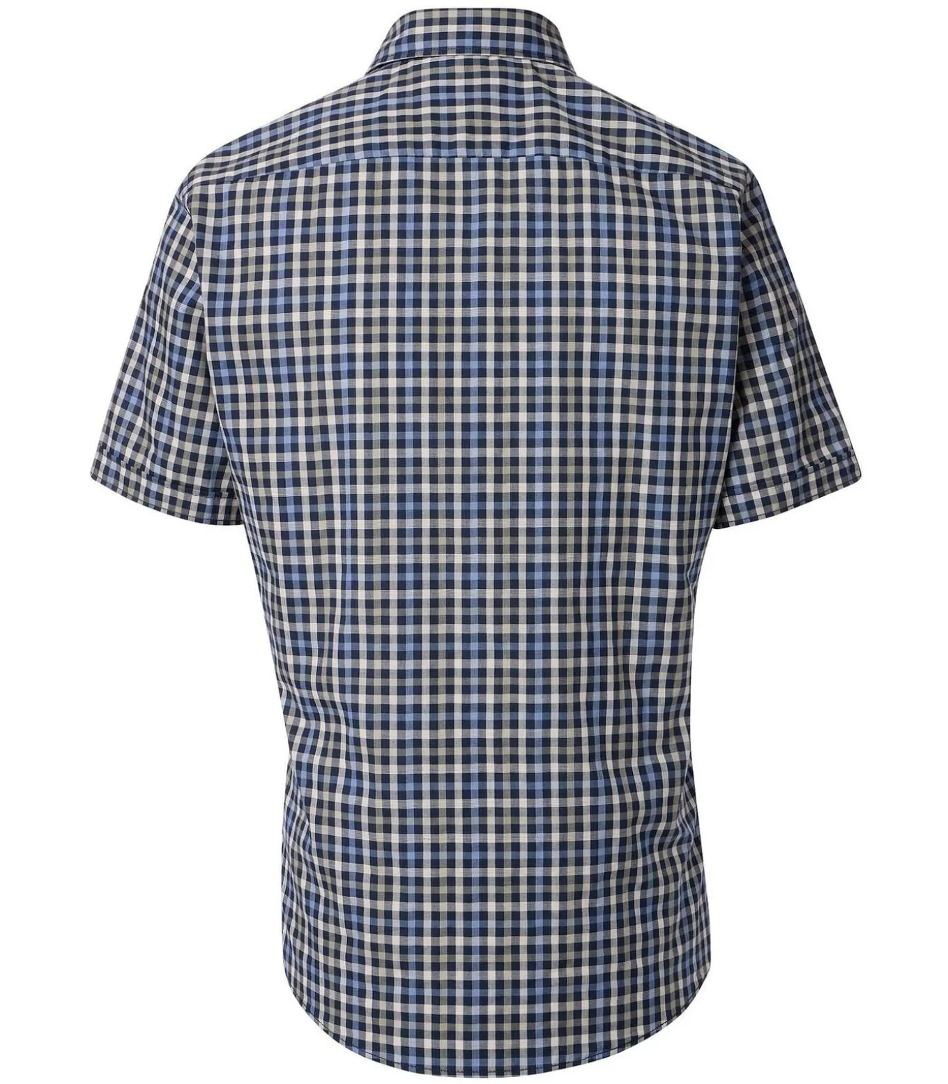 Short Sleeve Overhemd Ruiten Navy