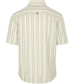 Short Sleeve Overhemd Streep Ecru