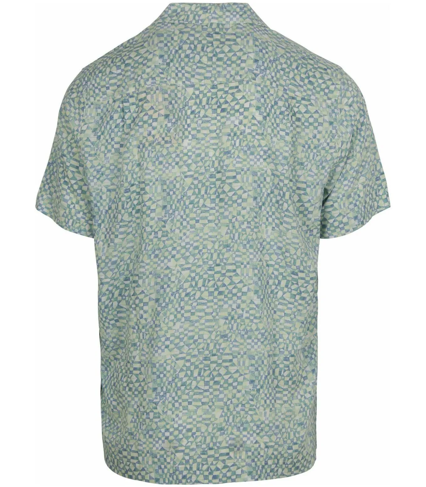 Shortsleeve Overhemd Print Lichtgroen