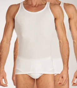 singlet 2 pack original classics 2-2 rib undershirts white