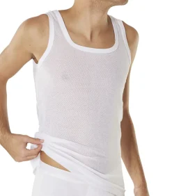 singlet cool extensible mesh white