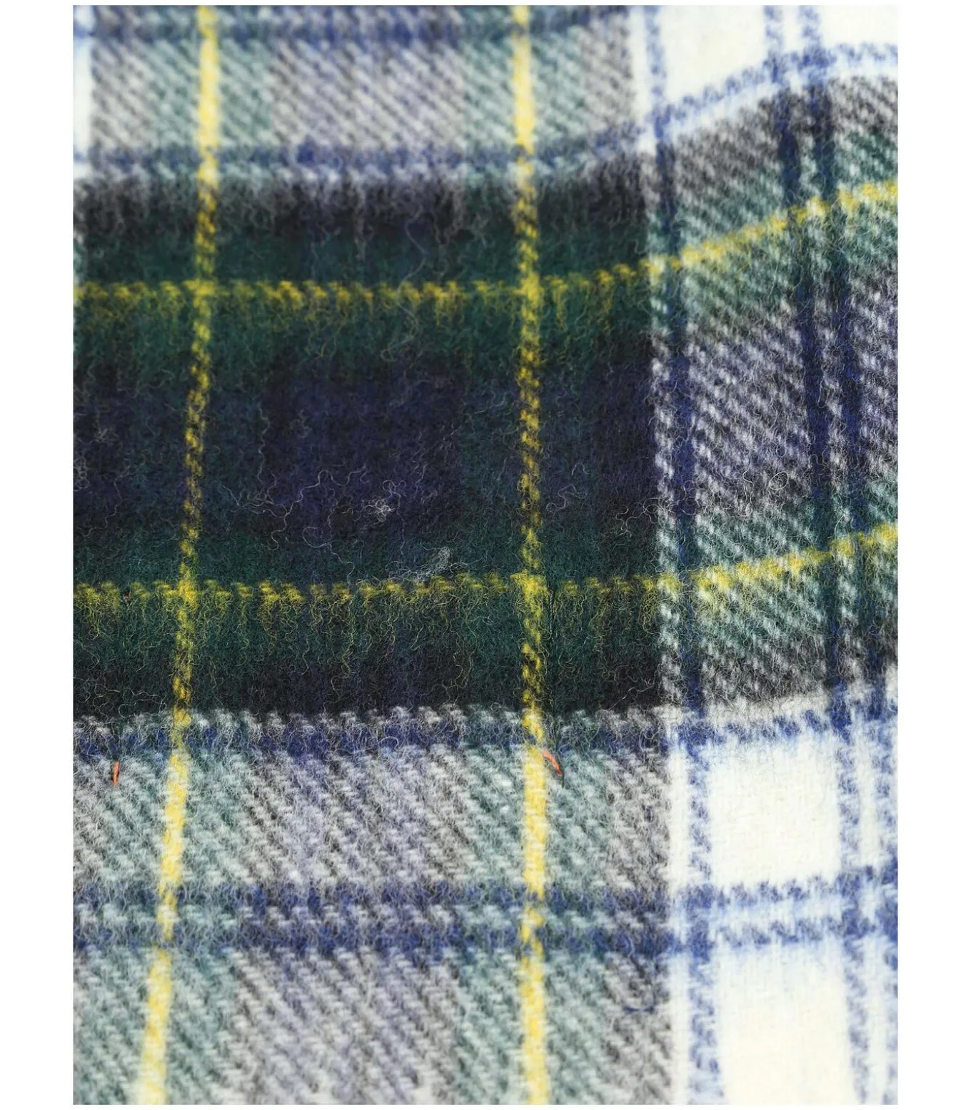Sjaal Ruit Merino Wol Navy Multicolour