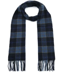 Sjaal Tartan Lams Wol Midnight