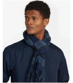 Sjaal Tartan Lams Wol Midnight