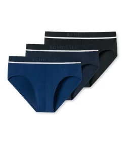 slip 3 pack 95/5 organic cotton rio briefs blue / dark blue / black