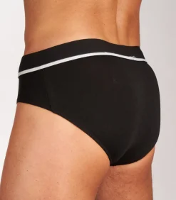 slip 3 pack 95/5 organic cotton rio briefs blue / dark blue / black