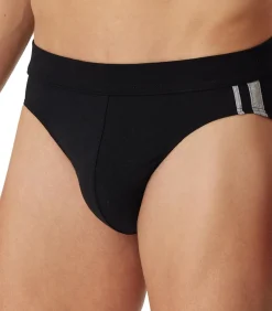 slip 3 pack 95/5 organic cotton rio briefs stripe black