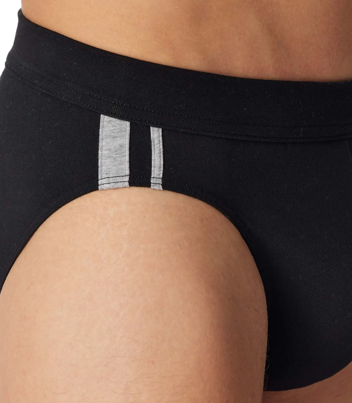 slip 3 pack 95/5 organic cotton rio briefs stripe black