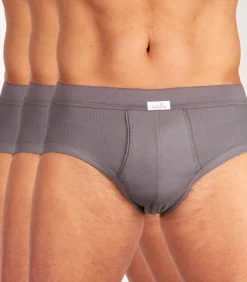 slip 3 pack new basic cotton 4-1 rib grey