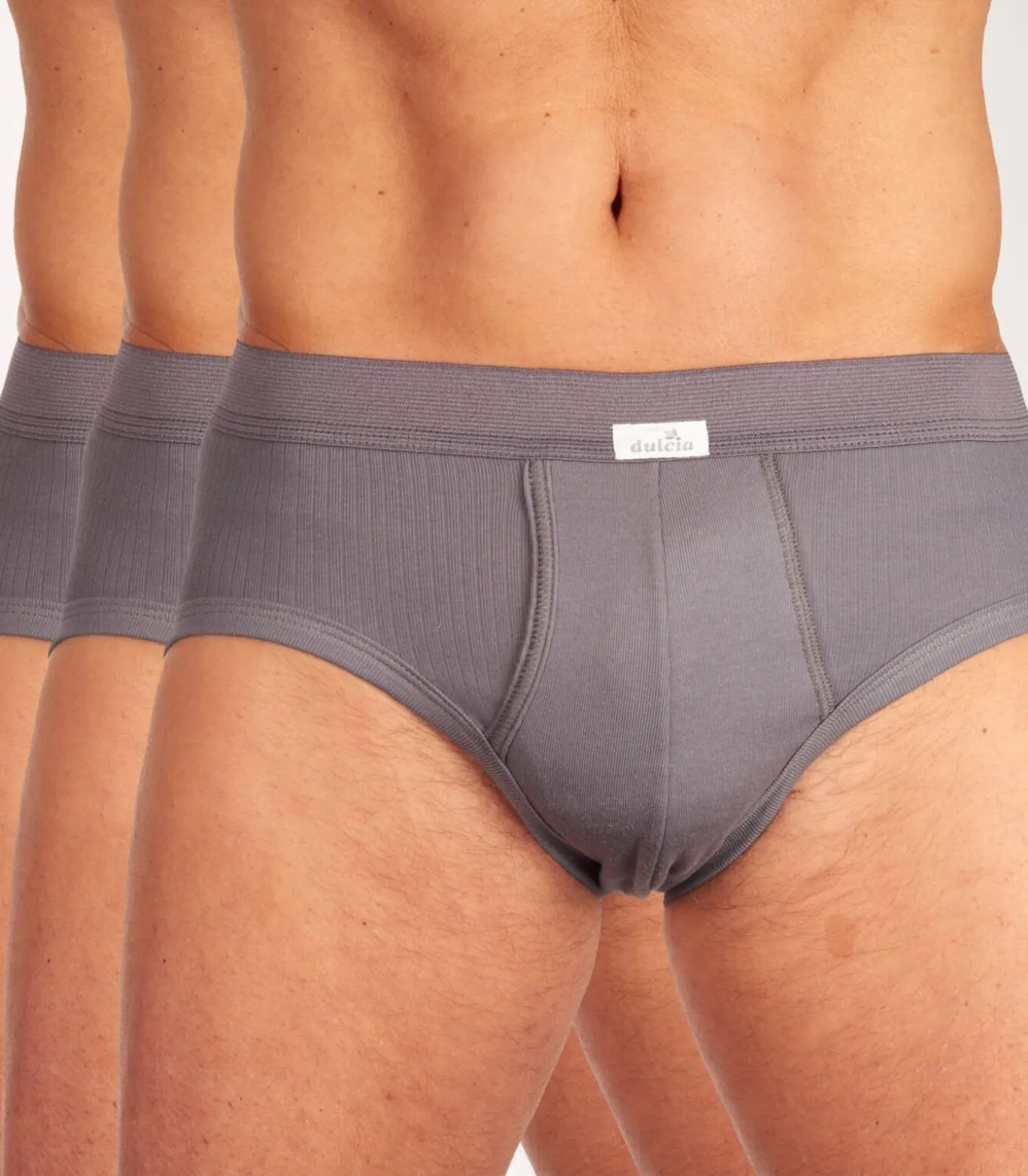 slip 3 pack new basic cotton 4-1 rib grey