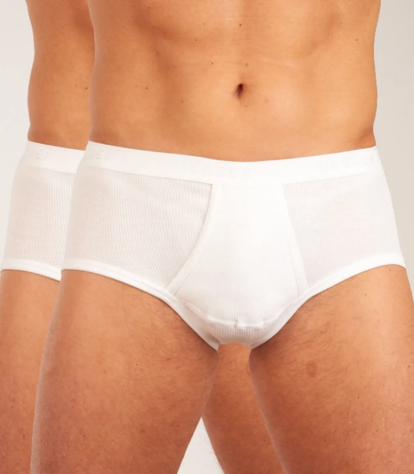 slip 2 pack original classics 2-2 rib sports briefs white