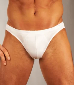 slip premium cotton comfort micro briefs white