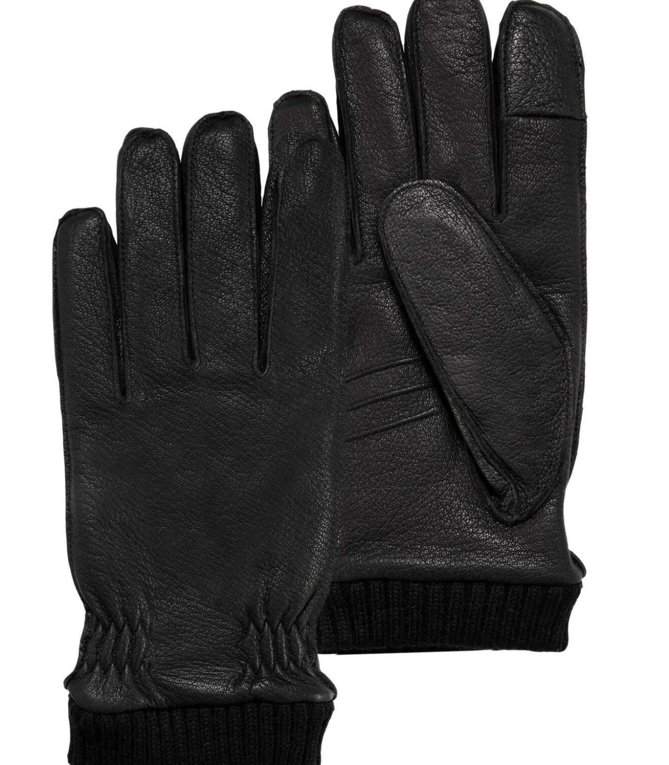 SmarTouch herenhandschoenen van elastisch leer Zwart