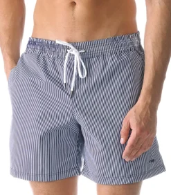Sneldrogende zwemshort met strepen Beachport