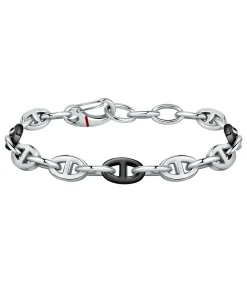 Stalen armband, email, zwart Pvd MARINE