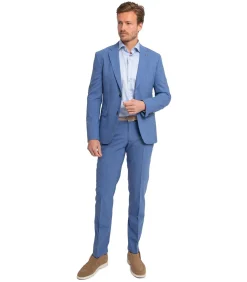Strato Ossi Kostuum Wol Blauw